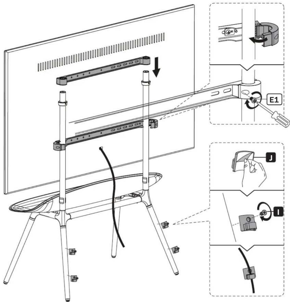 Tripp Lite DMPDS5570S - Colocacion de la Pantalla en el Pedestal - 3