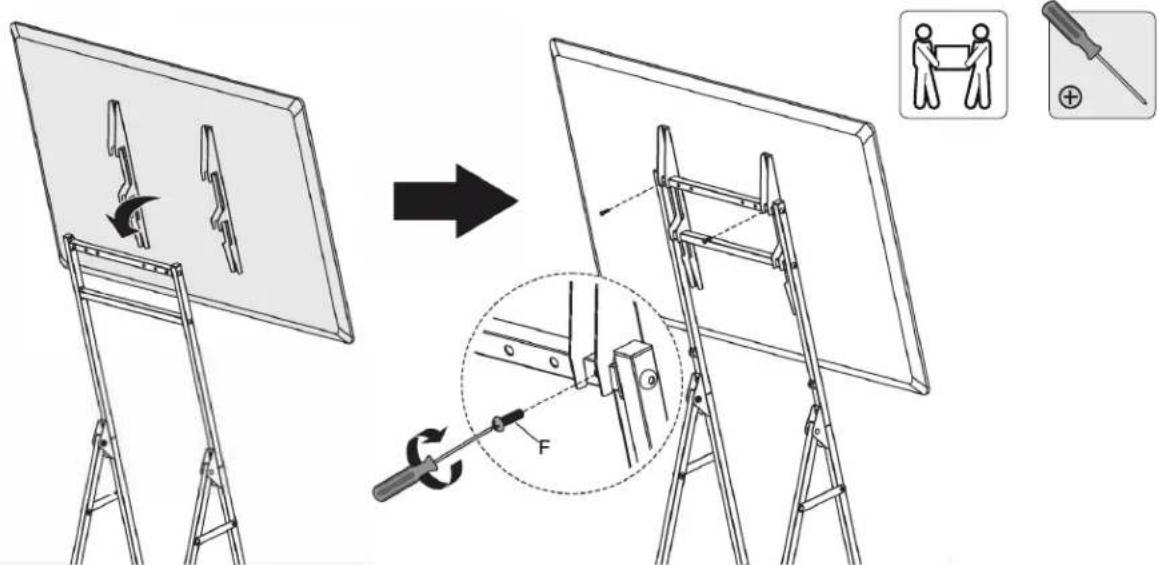Tripp Lite DMPDS3255F - Colocacion de los Soportes en la Pantalla - 8