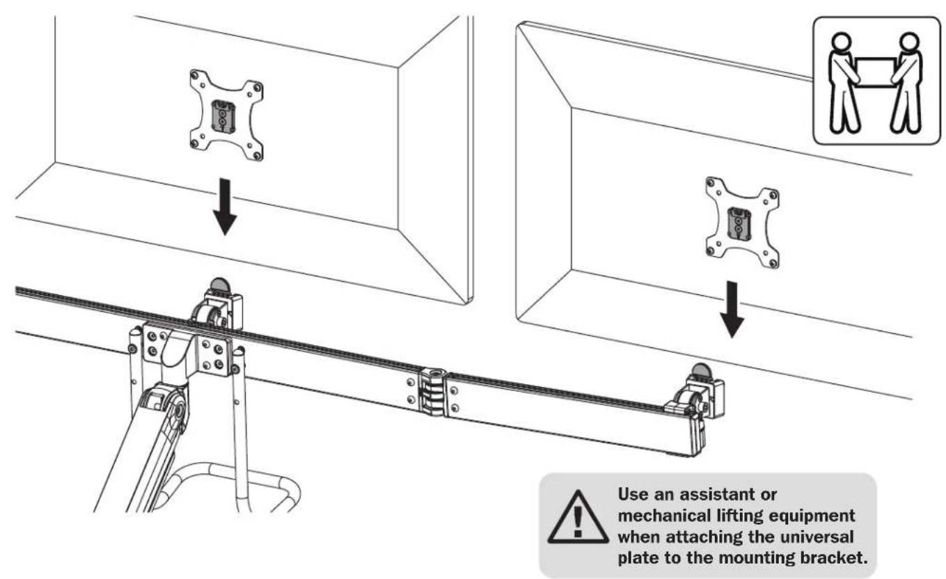 Tripp Lite DMPDT1732AM - Attaching the Universal Plates to the Mounting Brackets - 6