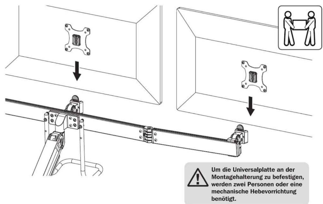 Tripp Lite DMPDT1732AM - Befestigen der Universalplatten an den Montagehalterungen - 5