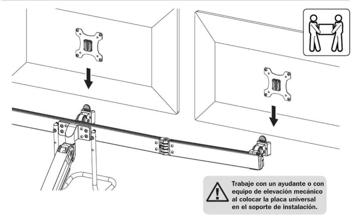Tripp Lite DMPDT1732AM - Colocacion de las Placas Universales en los Soportes de Instalacion - 6