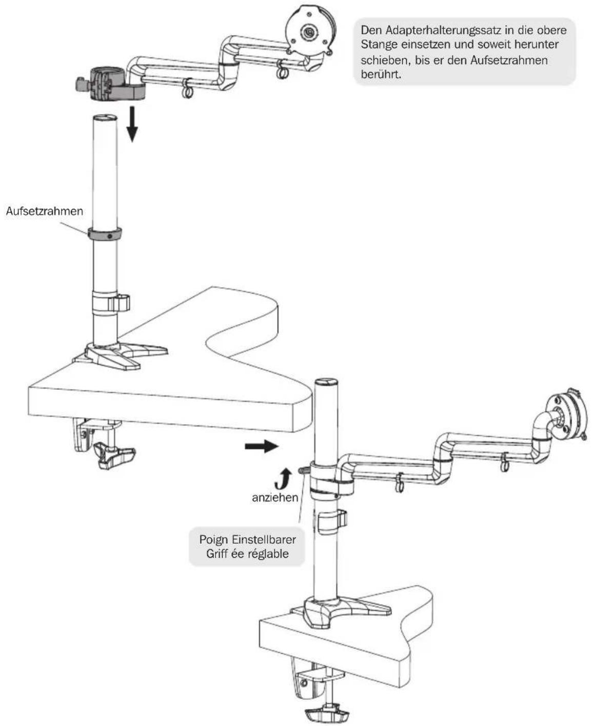 Tripp Lite DDR1327SFC - Installieren der Adapterhalterung - 1