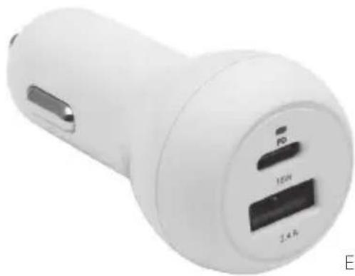 Tripp Lite U280C0230WK - Cargador de auto de 30 W de dos puertos con conector de carga/sincronización de 1.2 m [4 ft] - 1