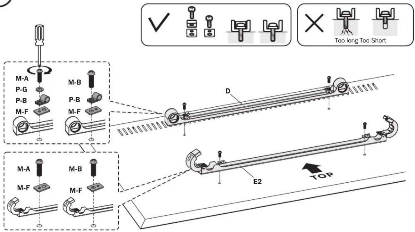 Tripp Lite DMPDS4970 - Attaching the Brackets to the Display - 2