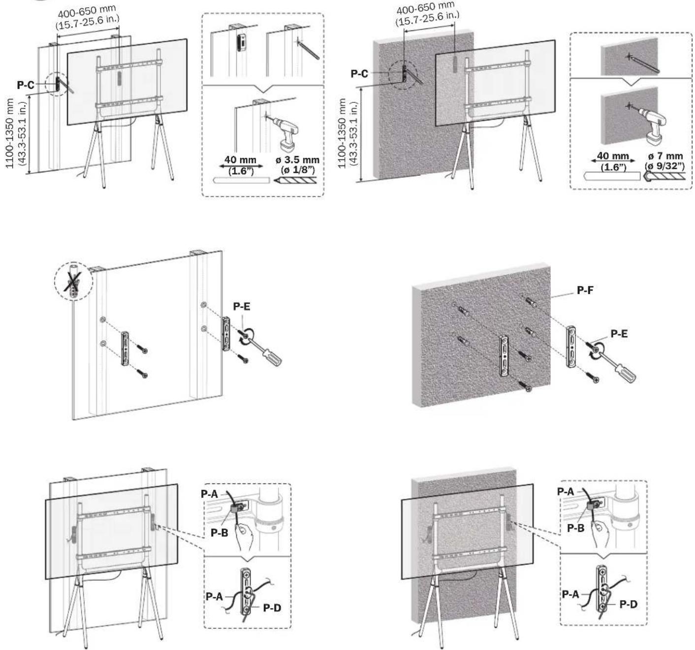 Tripp Lite DMPDS4970 - Attaching the Display to the Stand - 2