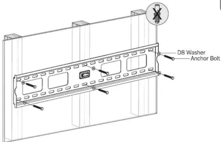 Tripp Lite DWT4585X - 1a. Mount on Wood Stud Wall - 5