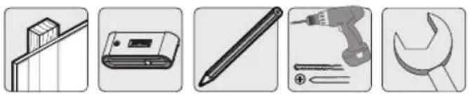 Tripp Lite DWT4585X - 1a. Mount on Wood Stud Wall - 1