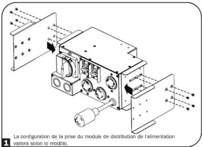 Tripp Lite SU6KRT3UHWMB - Montage du module de distribution de l'alimentation dans des boîtiers pour bâtis extra profonds. - 1