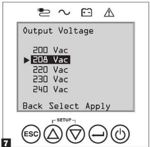 Tripp Lite SU6KRT3UHWMB - Select UPS Output Voltage - 3