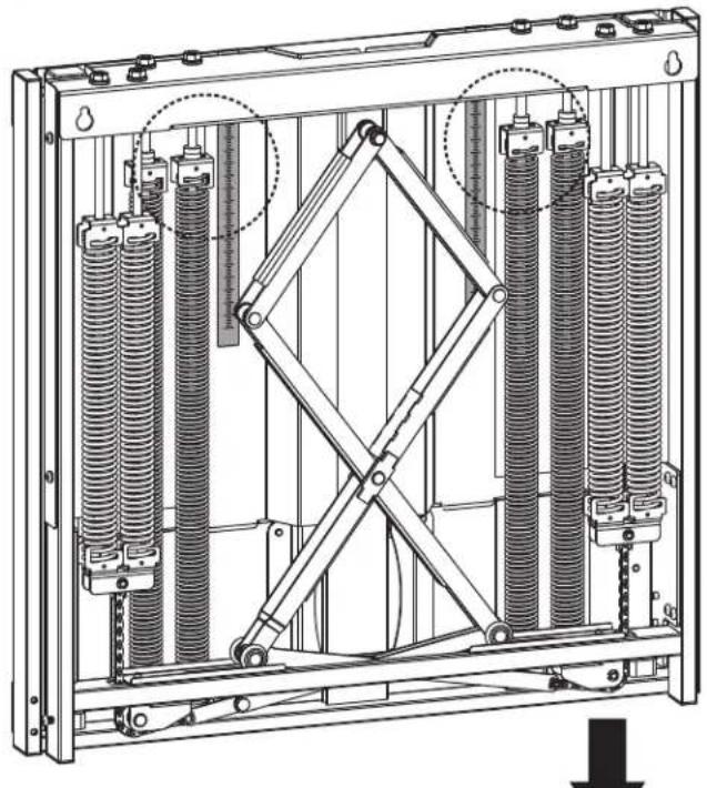 Tripp Lite DWM5070HD - Ajuster les boulons d'équilibre - 1