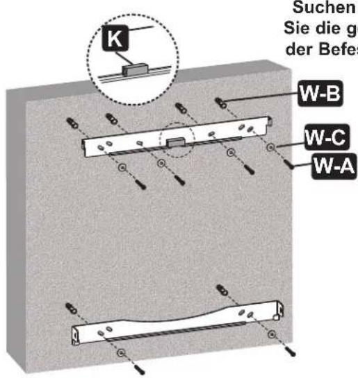 Tripp Lite DWM5070HD - Befestigen Sie die Montagehalterungen an der Wand 1b. Montage an Backstein oder Beton - 4