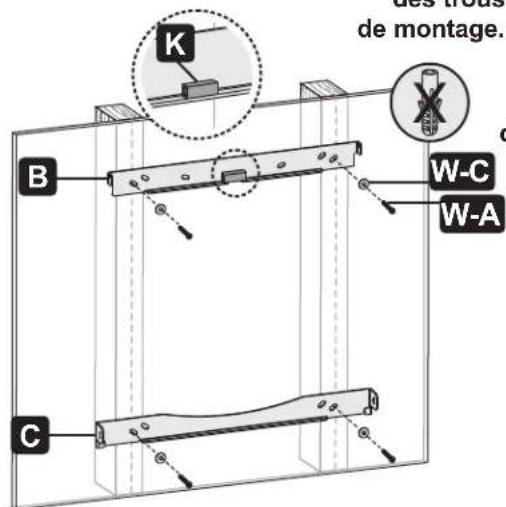 Tripp Lite DWM5070HD - Fixer les support de montage au mur 1a. Montage sur des montants muraux - 7