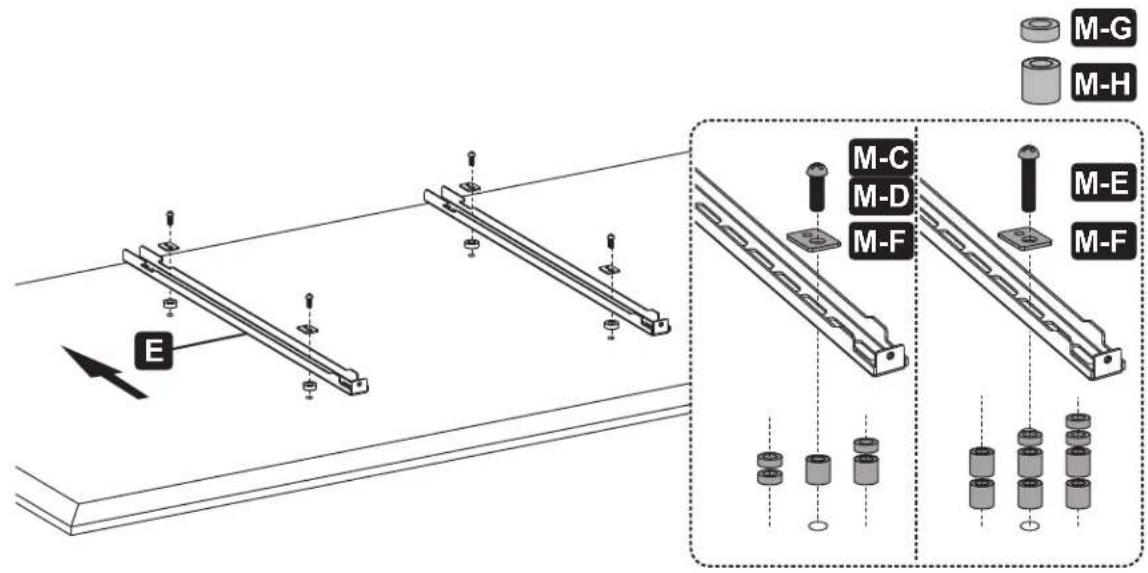 Tripp Lite DWM5070HD - Installation des supports d'adaptateur - 5