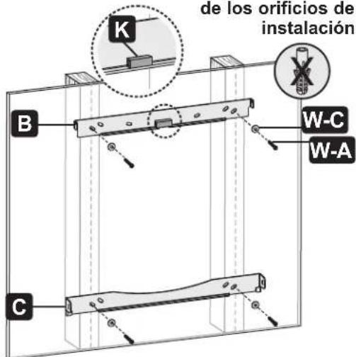 Tripp Lite DWM5070HD - Fije los Soportes del Conjunto de Soporte a la Pareda 1a. Instalacion en Pared con Entramado de Madera - 7