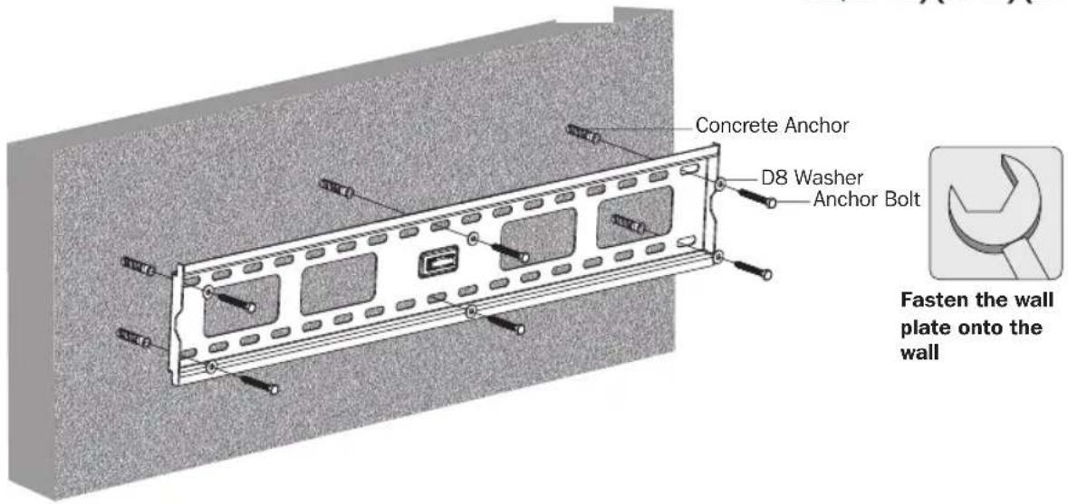 Concrete Anchor D8 Washer Anchor Bolt Fasten the wall plate onto the wall