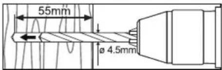 55mm Ø 4.5mm