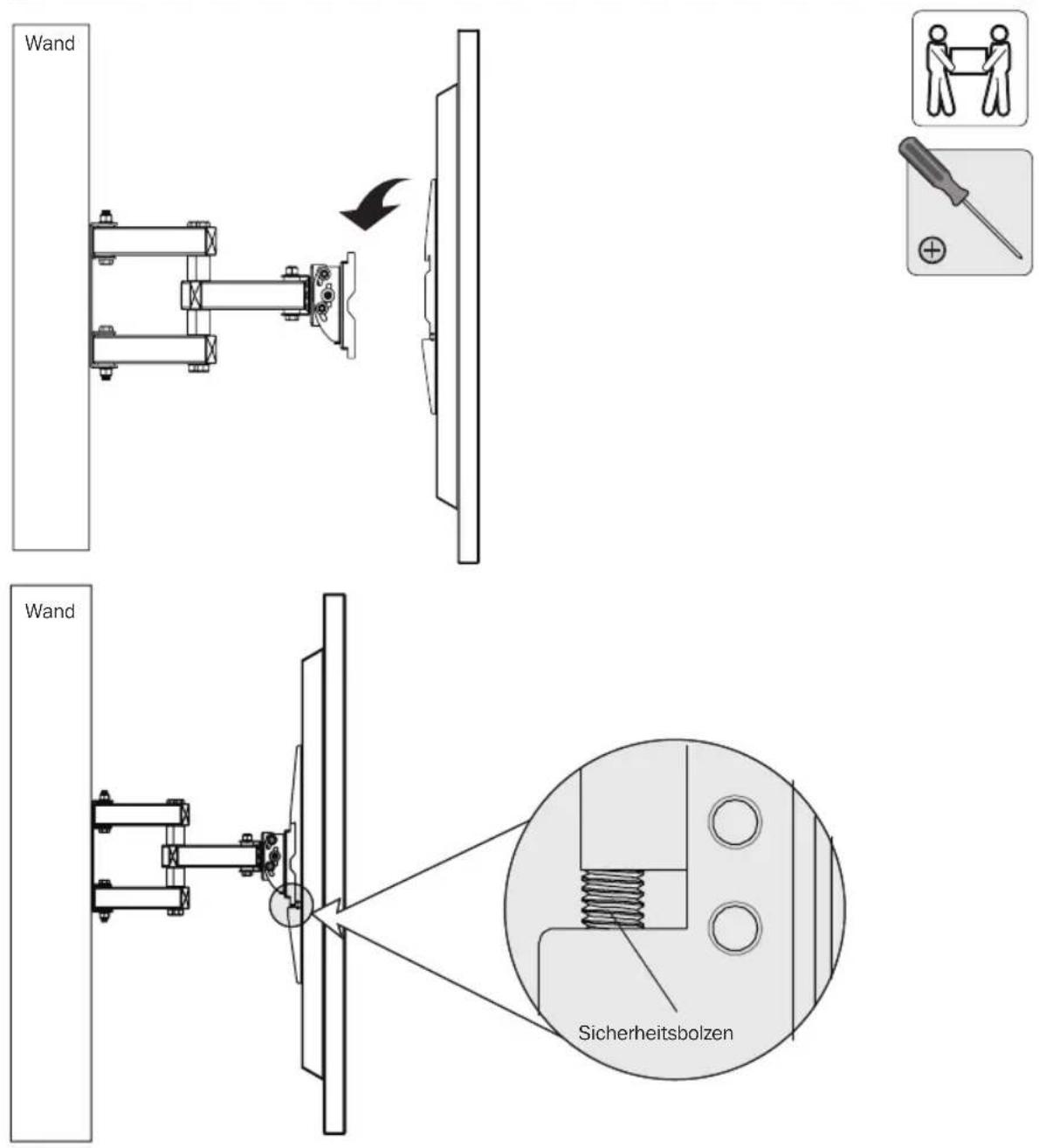Tripp Lite DWM2655M - Installieren der Adapterhalterungen - 3