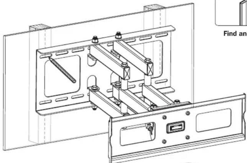 Tripp Lite DWM2655M - 1a. Mount on Wood Stud Wall - 5