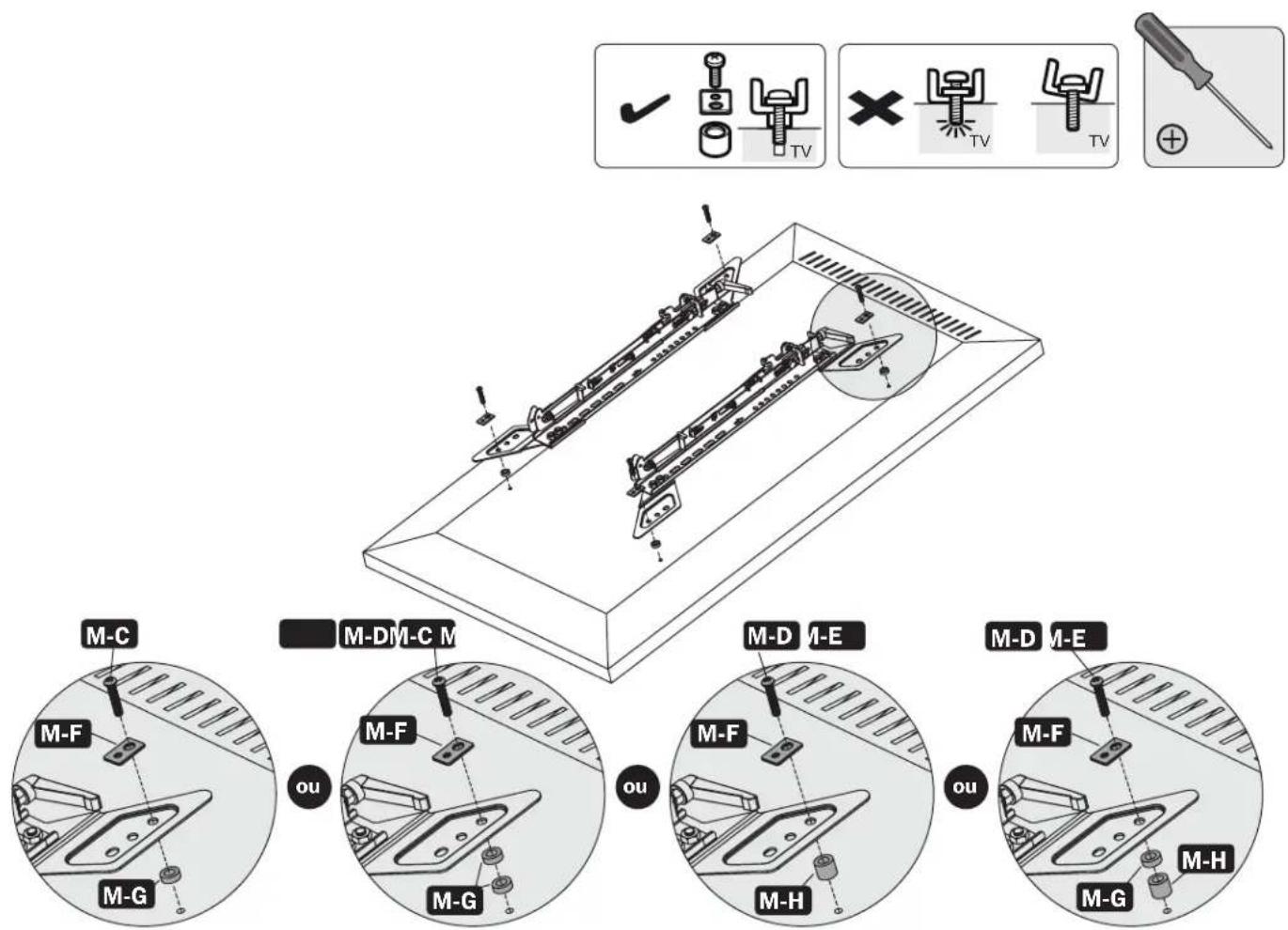 Tripp Lite DWMSCP4570VW - Pour les écrans escamotables ou à dos encastré - 1