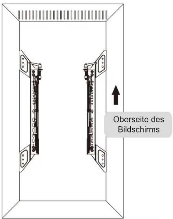 Oberseite des Bildschirms