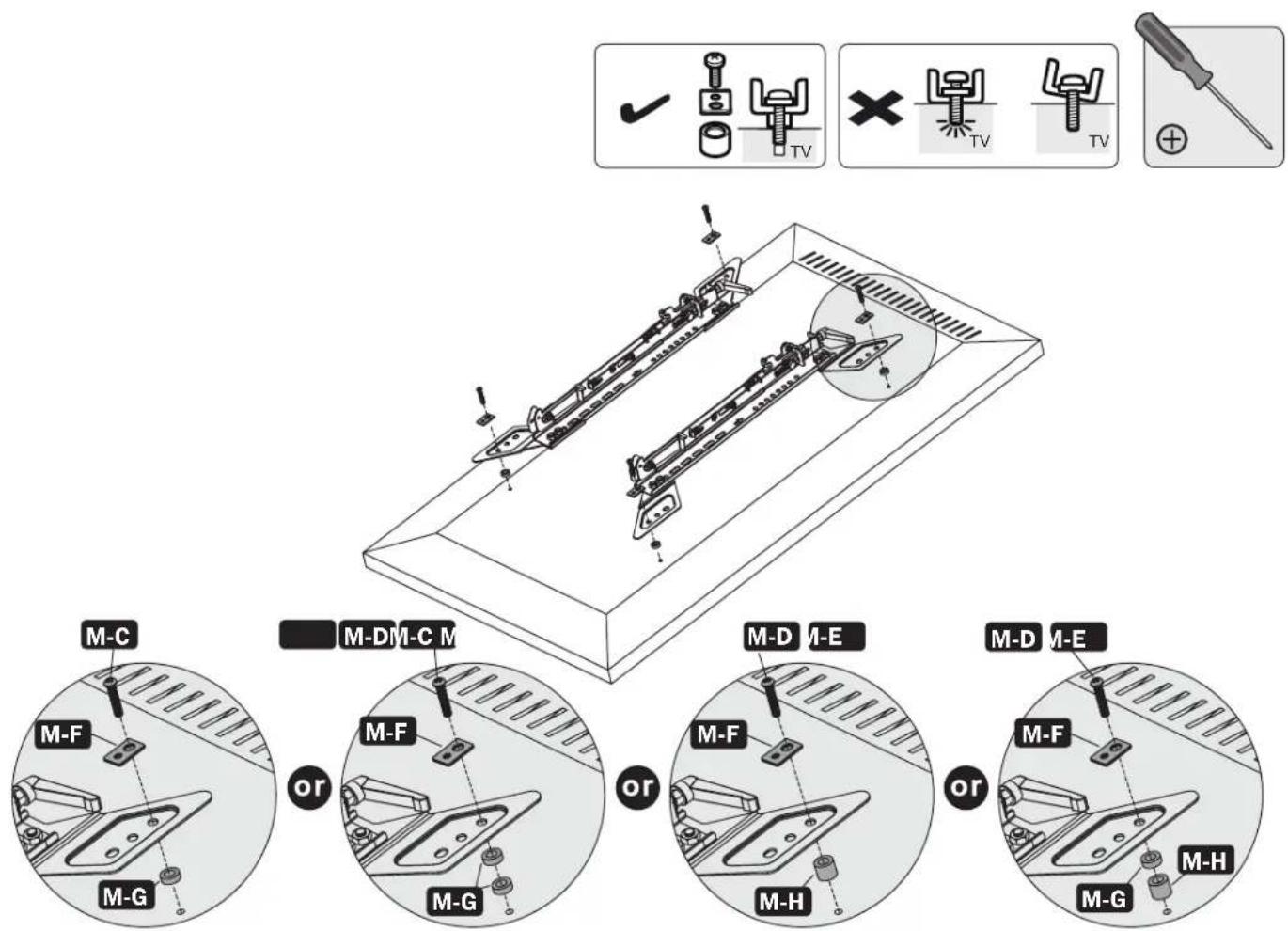 Tripp Lite DWMSCP4570VW - For Bump-Out or Recessed-Back Screens - 1