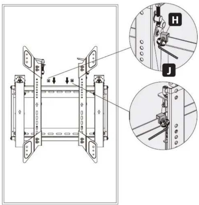 Tripp Lite DWMSCP4570VW - Fixation des positions du support avec les blocs antidérapants - 1