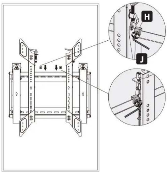 Tripp Lite DWMSCP4570VW - Fijación de las Posiciones del Soporte con los Bloques Antideslizantes - 1