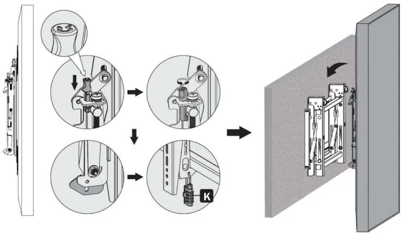 Tripp Lite DWMSCP4570VW - Accrocher l'écran au module escamotable - 1