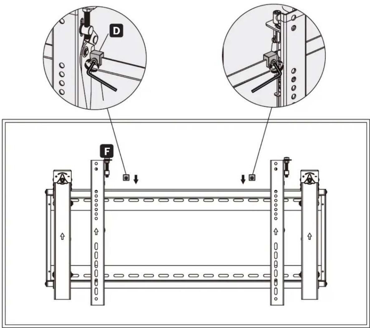 Tripp Lite DWMSCL4570VW - Fijación de las Posiciones del Soporte con los Bloques Antideslizantes - 1