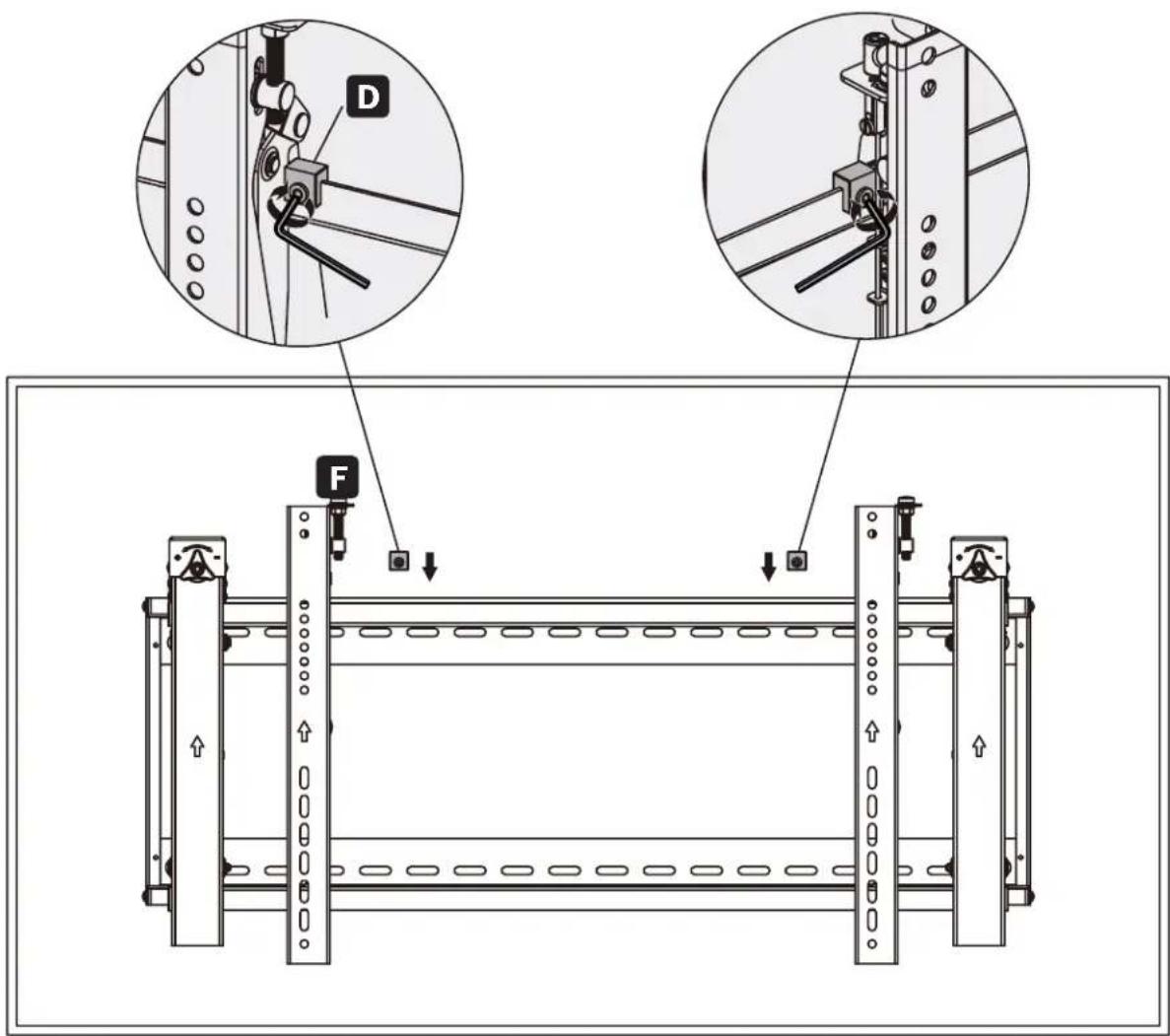 Tripp Lite DWMSCL4570VW - Fixation des positions du support avec les blocs antidérapants - 1