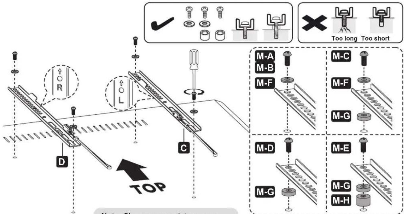 TOP D C Too long Too short M-A M-B M-F M-C M-F M-G M-D M-G M-E M-G M-H