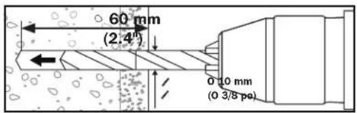 60 mm (2.4" 0 1.0 mm (0 3/8 pc)
