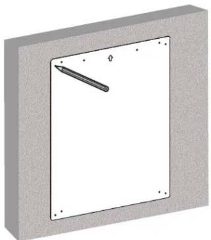 Tripp Lite DWM7090HD - Befestigen Sie die Montagehalterungen an der Wand 1b. Montage an Backstein oder Beton - 3