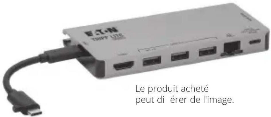 Tripp Lite U442DOCK5DGY - Station d'accueil portable usb-c avec câble détachable - 1