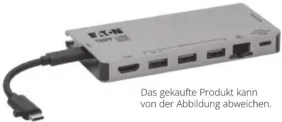 Tripp Lite U442DOCK5DGY - Tragbare USB-C-Dockingstation mit abnehmbarem Kabel - 1
