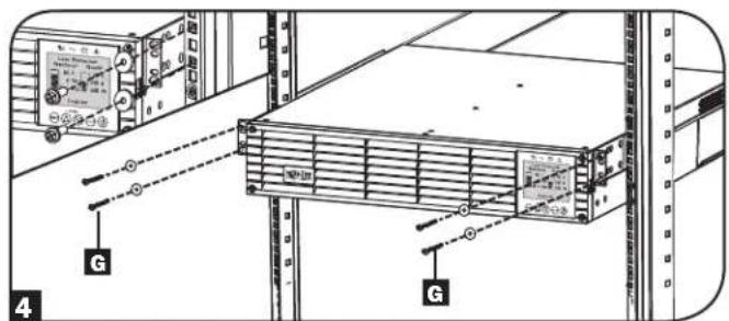 Technical diagram showing server rack with labeled components and connection points, including a zoomed-in view of the rack.