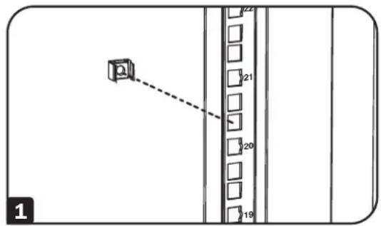Tripp Lite SRTH6UB - Installer ou retirer les écrous à cage - 1