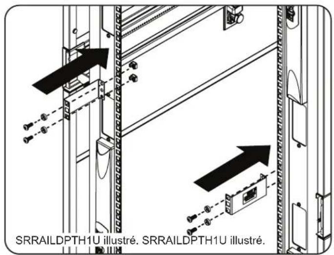 Tripp Lite SRRAILDPTH1U - À utiliser pour le montage en bâti de composants plus LONGS. - 1