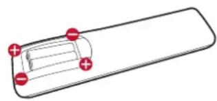 VIEWSONIC LD108121 - Insertion des piles de la télécommande - 1