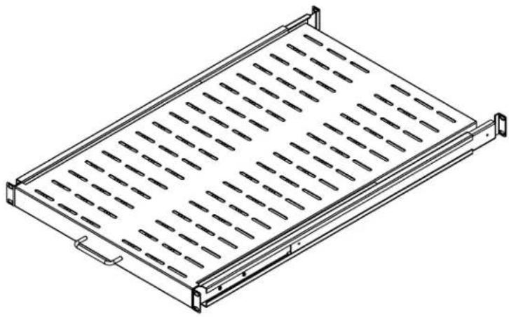 Tripp Lite SRSHELF4PSLVENT - Étagère coulissante ventilée 1U smartrack® pour bâtis à 4 montants à profondeur standard - 1