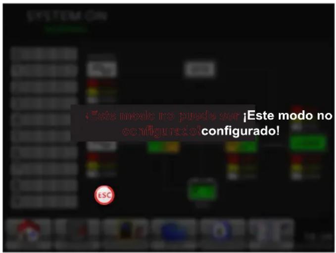¡Este modo no puede ser ¡Este modo no configurado! ESC