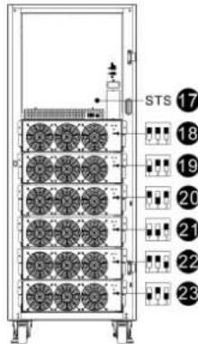 Tripp Lite S3M160KXD - Vista del Panel Frontal Abierto - 8