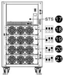 Tripp Lite S3M160KXD - Ansicht bei offener Frontplatte - 6