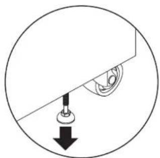 Simple line drawing of a mechanical component with a downward arrow indicating force or direction (no text or symbols)