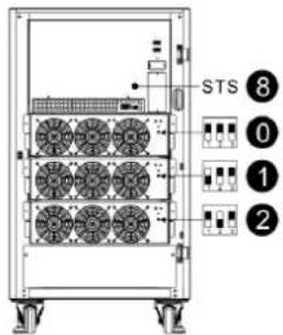 Tripp Lite S3M160KXD - Ansicht bei offener Frontplatte - 1