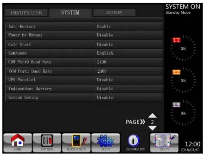 Tripp Lite S3M100KX - INFORMACION - Pantalla de Sistema - 2
