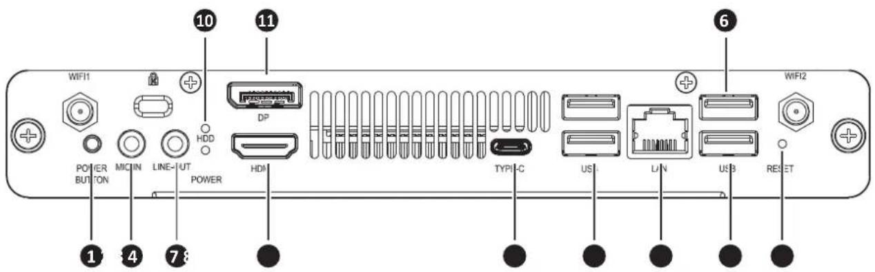 VIEWSONIC VPC25W53O21B - Interface - 1