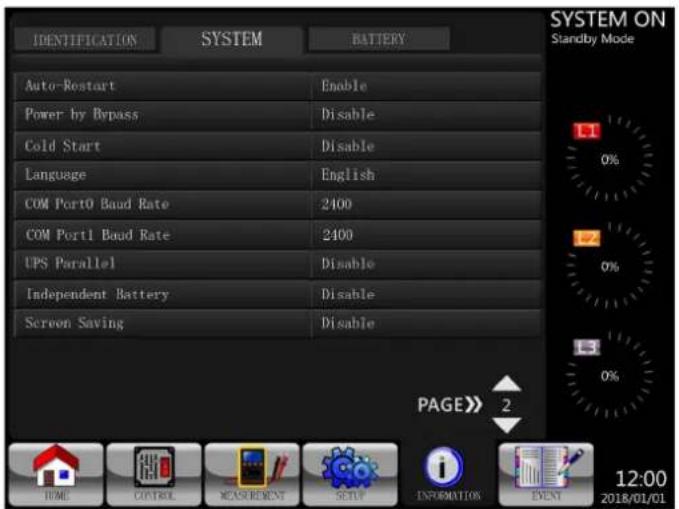 Tripp Lite S3M120KXD - INFORMACIÓN - Pantalla de Sistema - 2