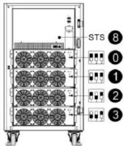 Tripp Lite S3M120KXD - Ansicht bei offener Frontplatte - 2