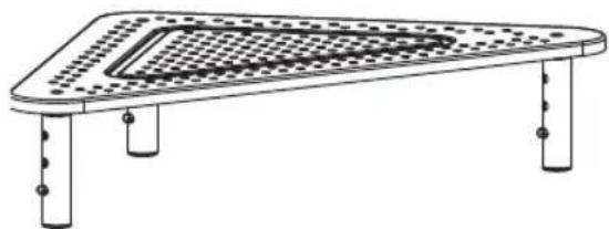 Tripp Lite MR1411M - Cornière pour base pour moniteur à hauteur réglable, en métal - 6